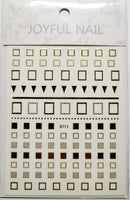 Gold Square Nail Stickers