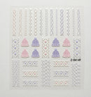 Nail Art 5D Sticker Embossed  Nails Sticker - 1 Sheet