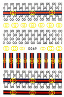 GC D069 Nails Art Sticker
