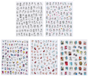 5 Colorful Sticker Art Woman Shape Nail Sticker 3D Nails Art Sticker