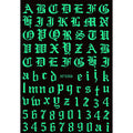 Number and Letter  3D Nails Art Sticker