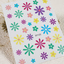 Painting Long Nail Rainbow Flower Nail Sticker