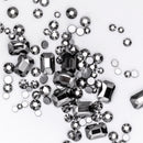 Mixed 3D Nail Art Decoration Rhinestones Black and Gold
