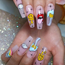 Halloween Long Nail Scary mix Nail Sticker