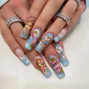 Painting Long Nail Angel Nail Sticker