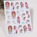 Painting Long Nail Angel Nail Sticker