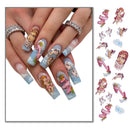 Painting Long Nail Angel Nail Sticker