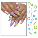 Painting Long Nail applique Nail Sticker