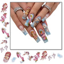 Painting Long Nail Angel Nail Sticker