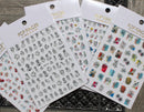 5 Colorful Sticker Art Woman Shape Nail Sticker 3D Nails Art Sticker