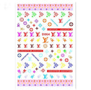 Colorful LV Nail Stickers