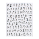 5 Colorful Sticker Art Woman Shape Nail Sticker 3D Nails Art Sticker