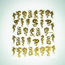 Dragon Gold Red and Multicolor  Nail Stickers