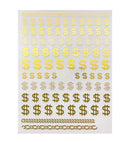 $ Money Symbol Gold 3D Nails Art Sticker