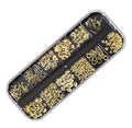 3D Metal Nail Art 12 Set Gold Silver Jewelry Decoration