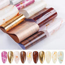 Marble Gold  and wood Nail Foil