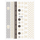 Gold Black GC Nail Stickers