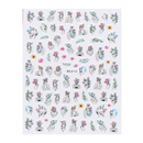 5 Colorful Sticker Art Woman Shape Nail Sticker 3D Nails Art Sticker