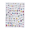 Colorful Woman face  3D Nails Art Sticker