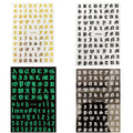 Number and Letter  3D Nails Art Sticker